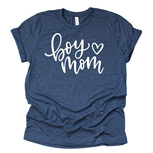 Boy Mom Casual Cotton Graphic Tee - 7 Colors Available