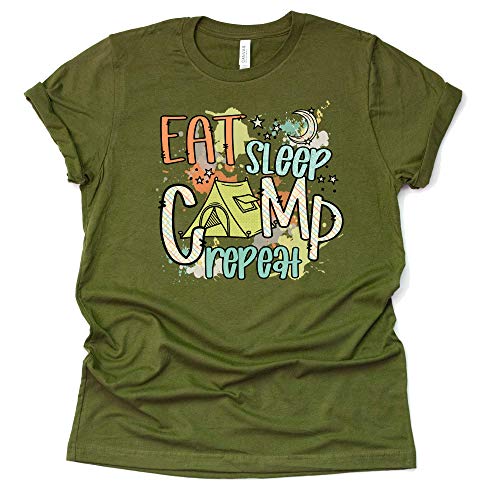 Eat Sleep Camp Repeat Shirt - Adventure Ready Tee