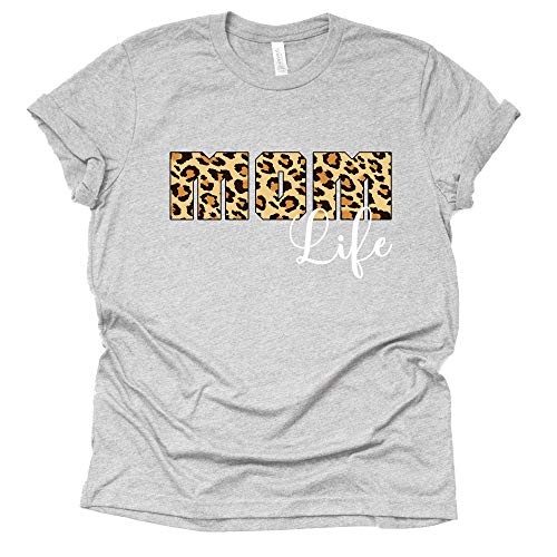 Mom Life Leopard Graphic T-Shirt for Stylish Casual Wear