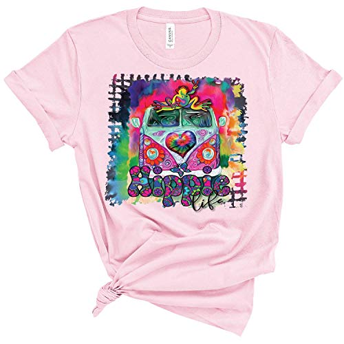Hippie Life Bus Vintage Colorful Retro T-Shirt