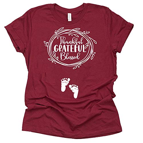 Thankful Grateful Blessed Pregnancy Announcement Shirt