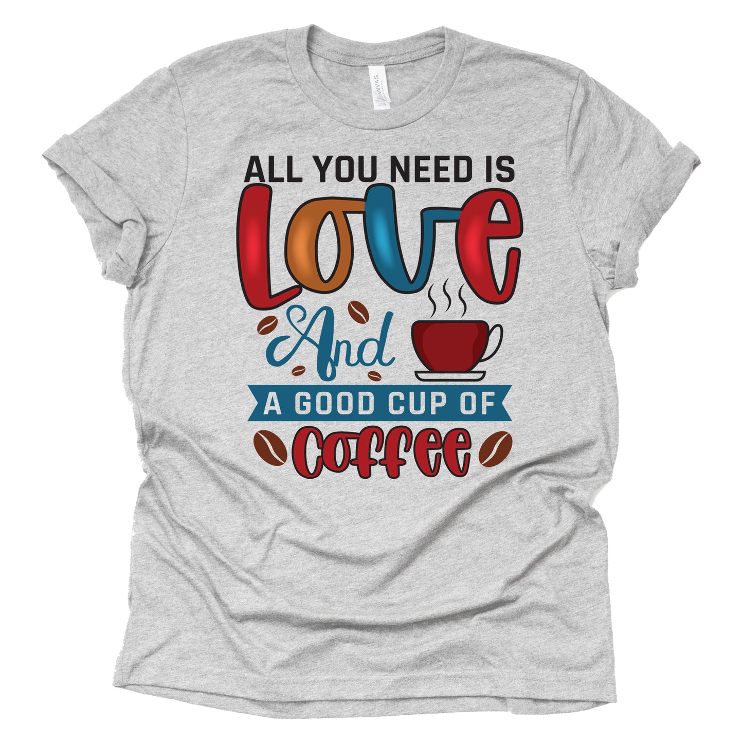 Love and Good Cup of Coffee T-Shirt for Women