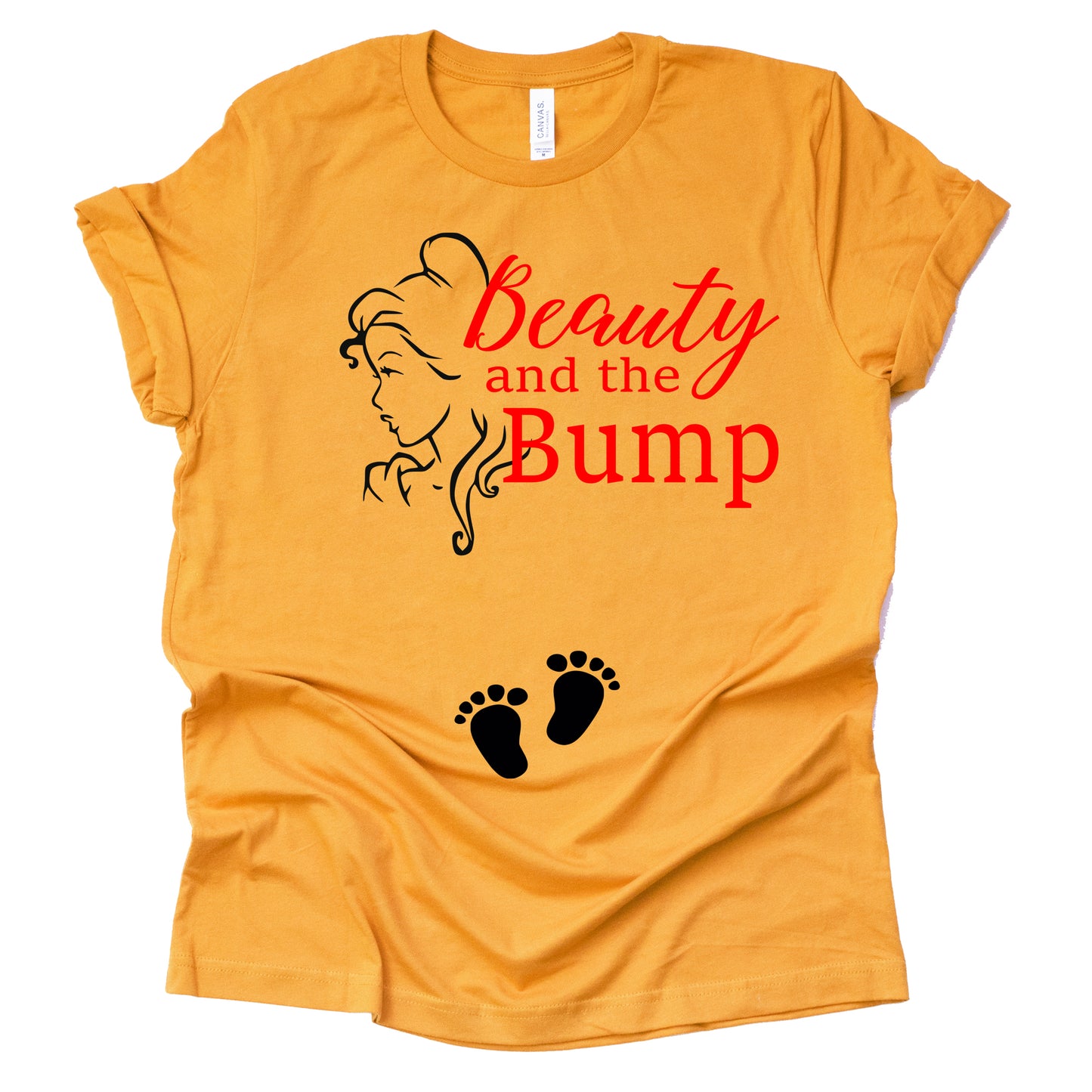 Beauty and the Bump Pregnancy Announcement T-shirt Set