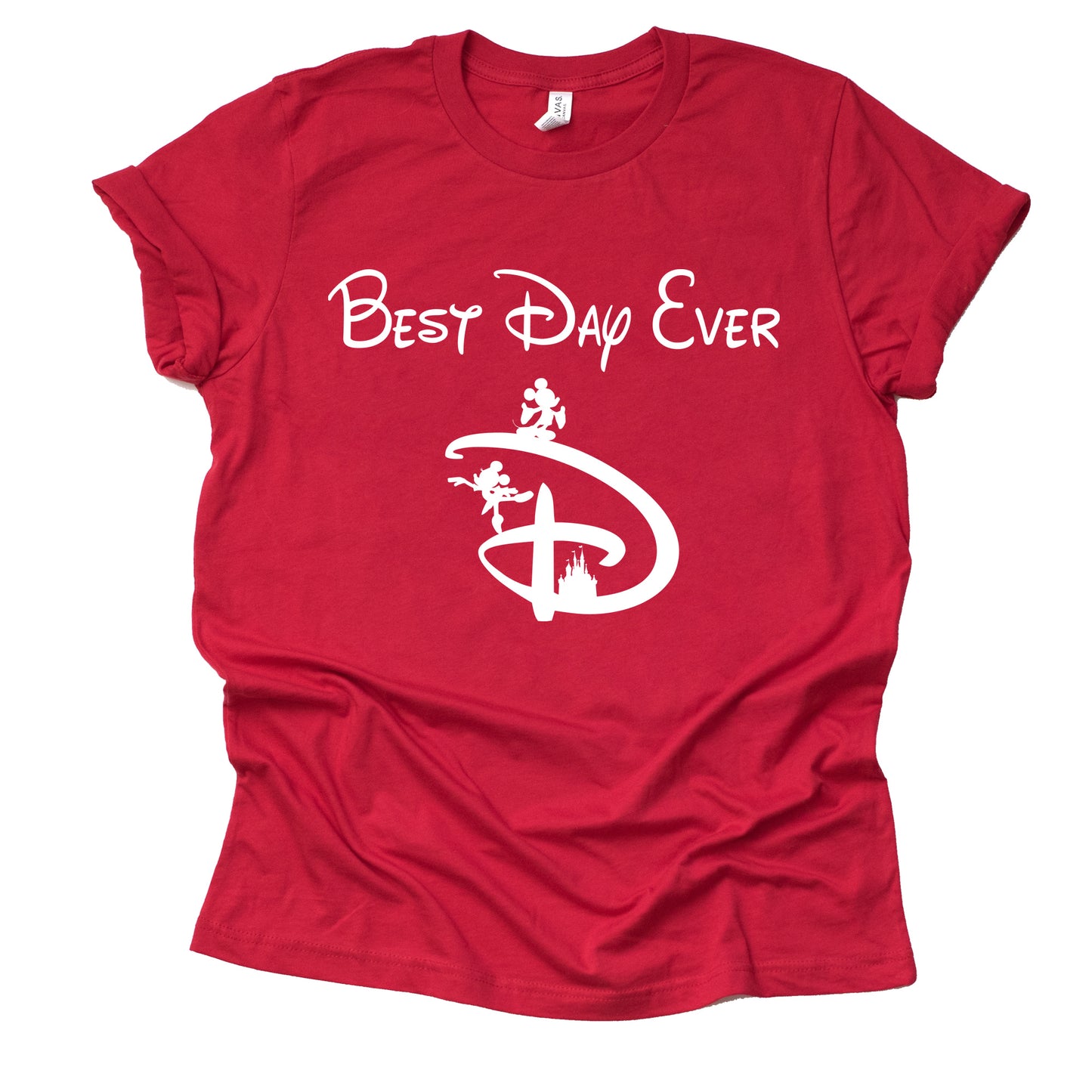 Best Day Ever Red Mickey Casual Tee Shirt