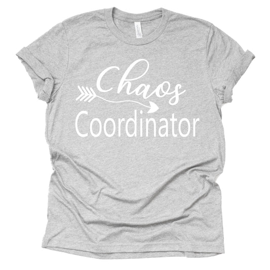 Chaos Coordinator T-Shirt for Fun Moms | Funny Letter Print