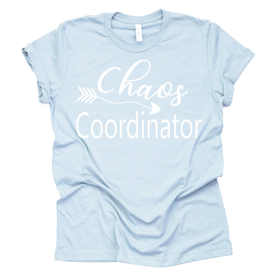 Chaos Coordinator T-Shirt for Fun Moms | Funny Letter Print