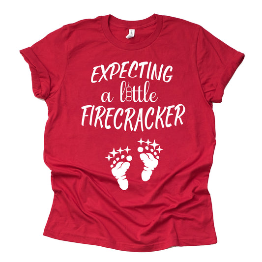 Expecting a Little Firecracker Shirt - Baby Announcement Tee