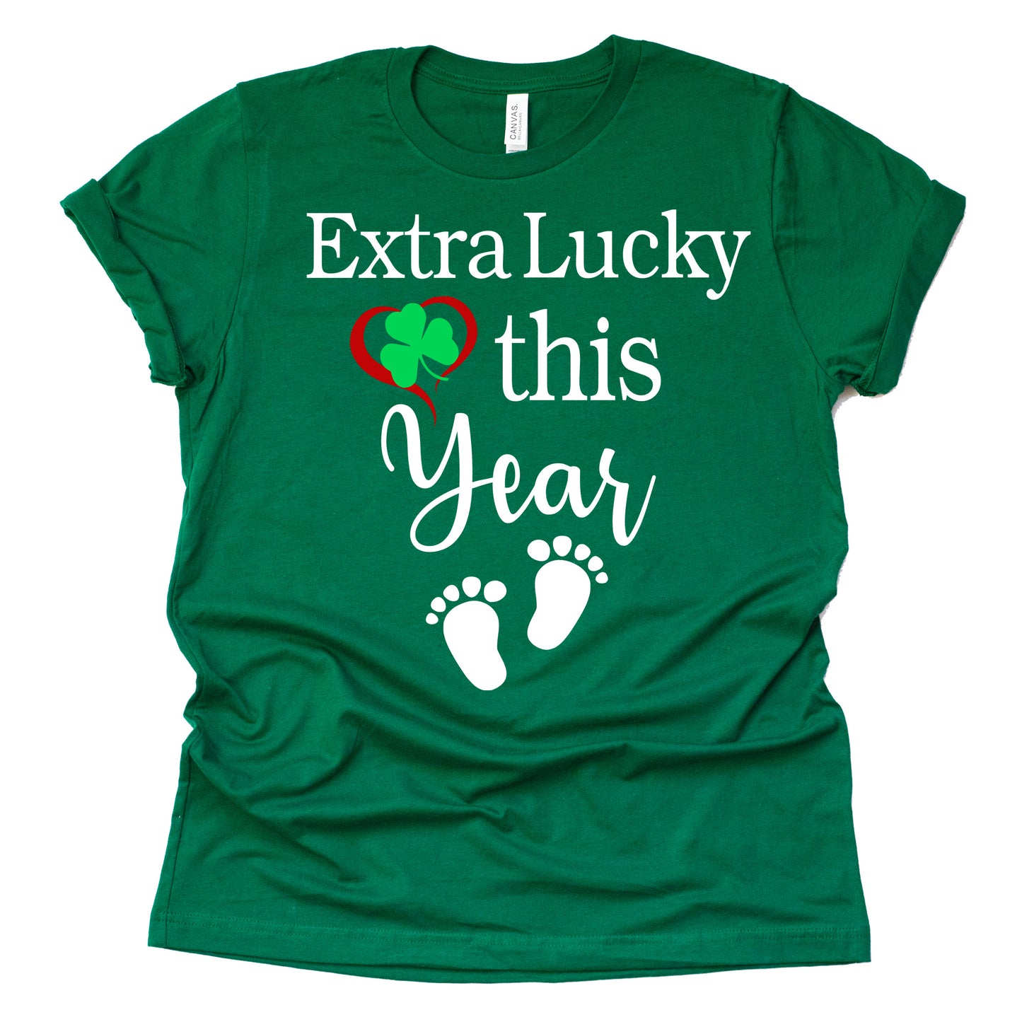 Extra Lucky St Patrick's Pregnancy Announcement Shirt