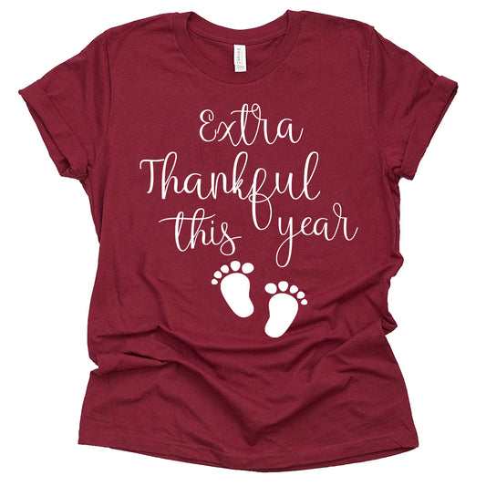Thanksgiving Pregnancy Announcement Shirt - Extra Thankful