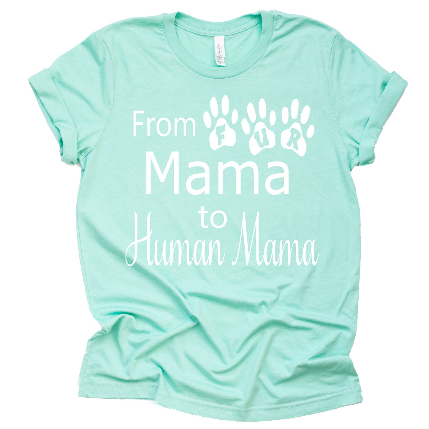 From Fur Mama to Human Mama Shirt - Fun Pregnancy Tee