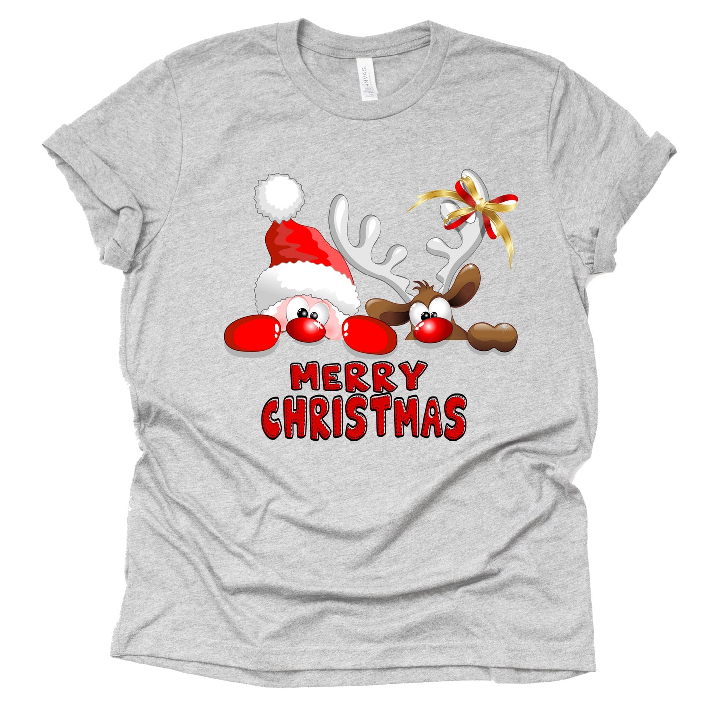 Merry Christmas Santa Reindeer Shirt for Women