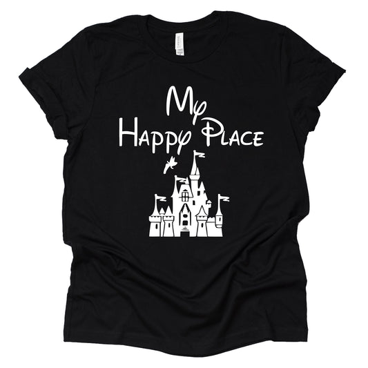 My Happy Place Shirt - Disney Castle Tee for Everyone