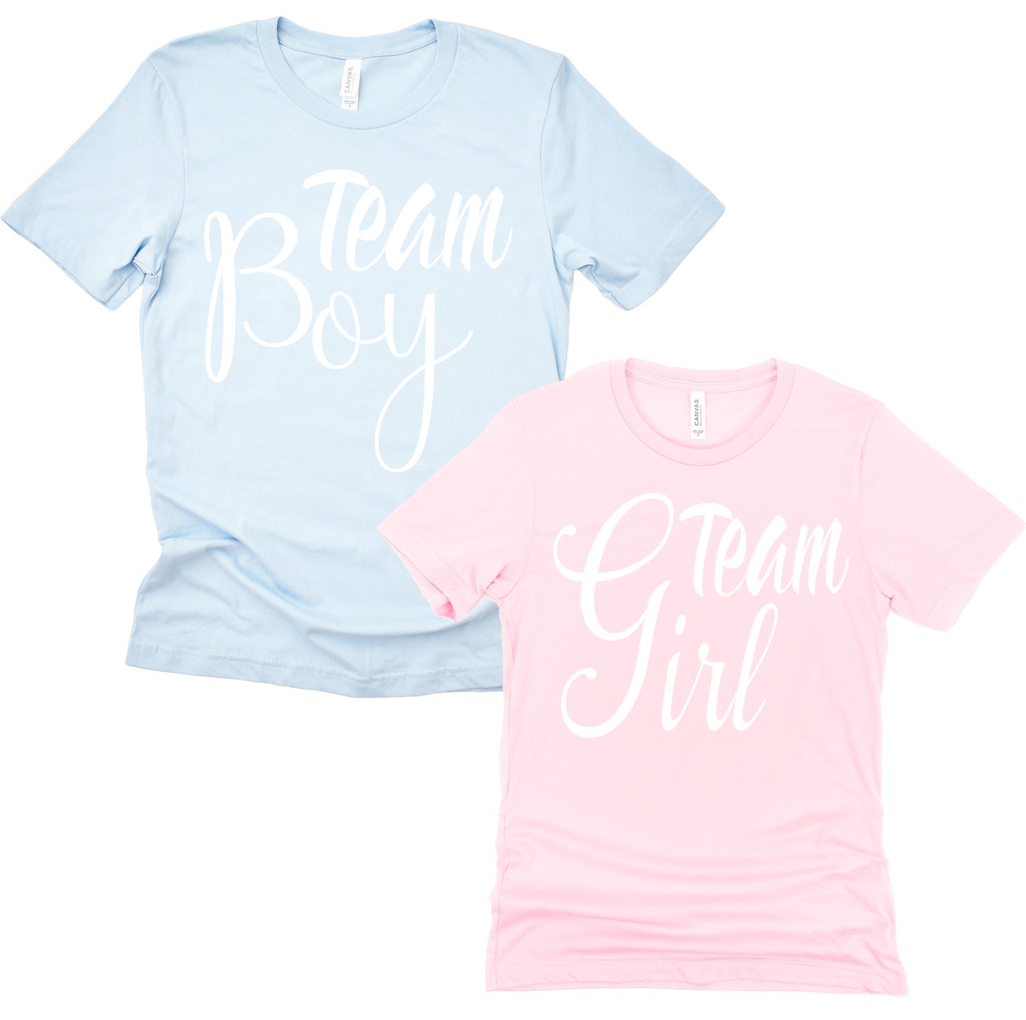 Gender Reveal Team Boy Team Girl Baby Shower Shirts