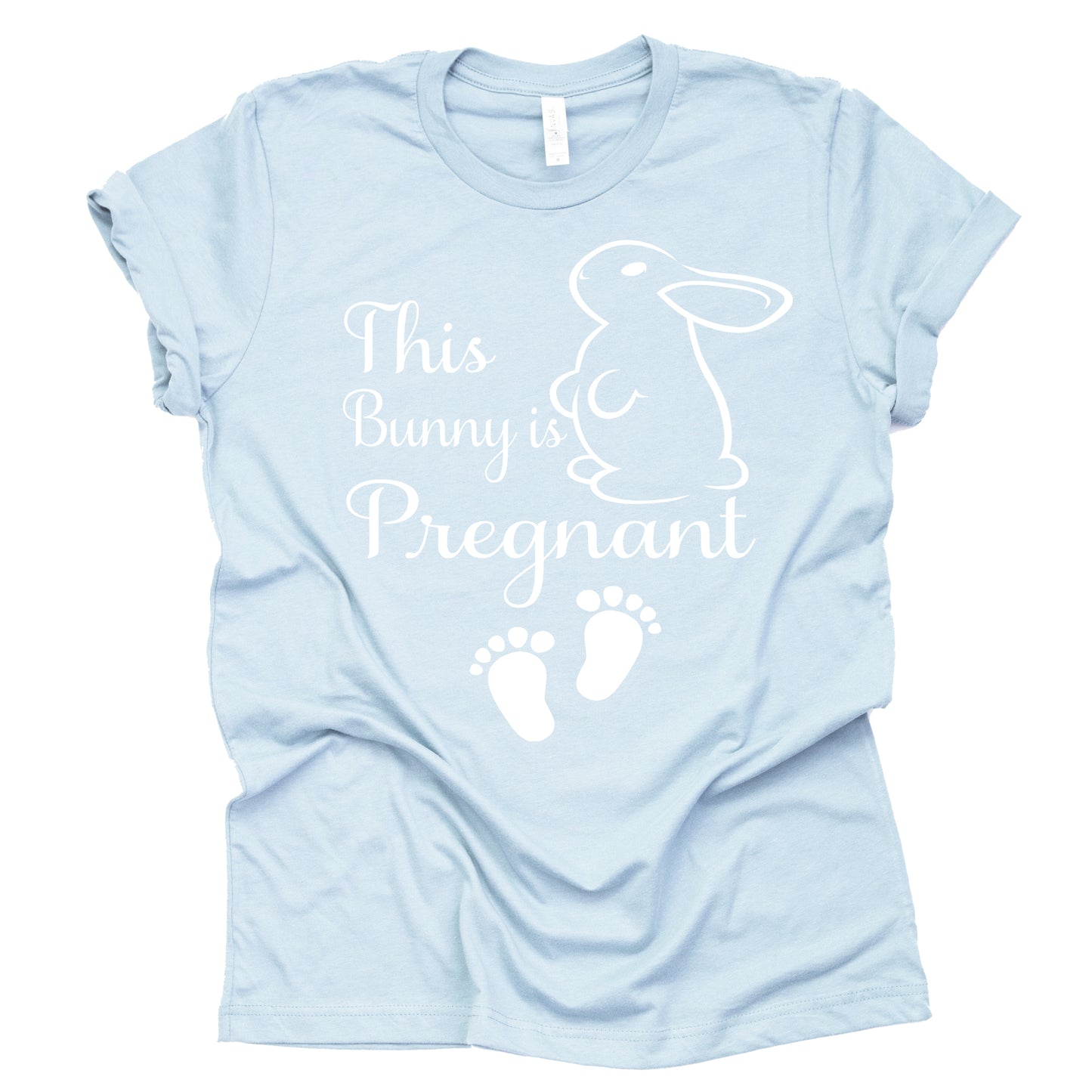 Pregnancy Announcement Bunny Shirt for Easter Celebration