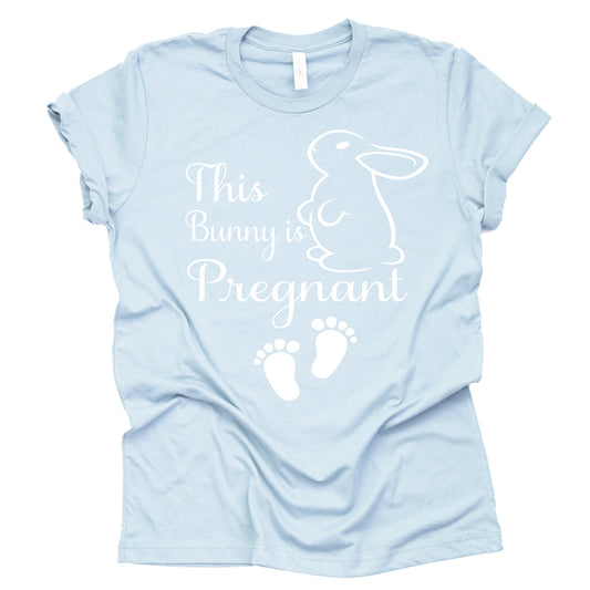 Pregnancy Announcement Bunny Shirt for Easter Celebration