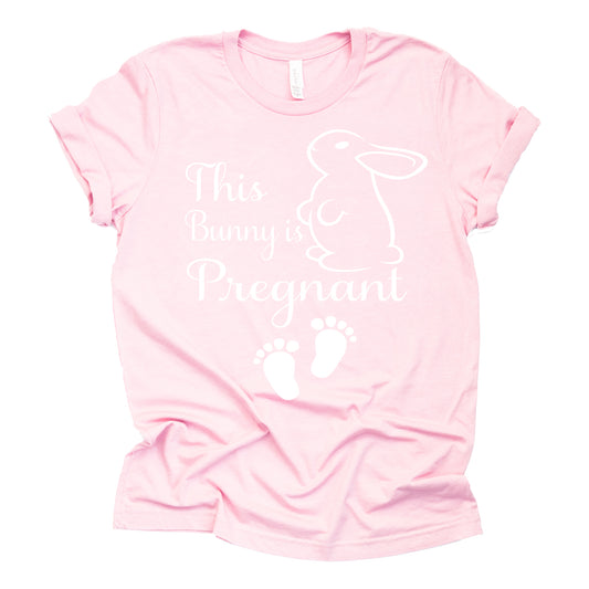 Pregnancy Announcement Bunny Shirt for Easter Celebration