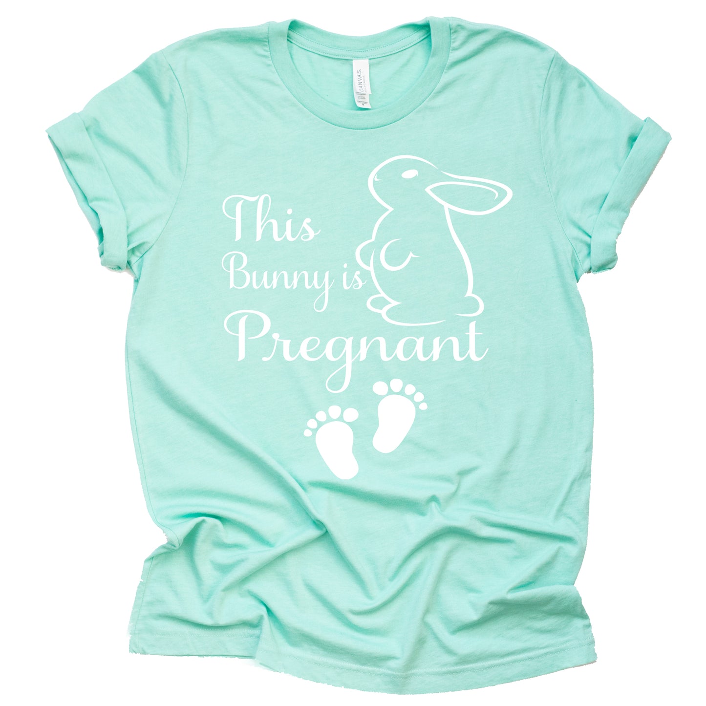 Pregnancy Announcement Bunny Shirt for Easter Celebration