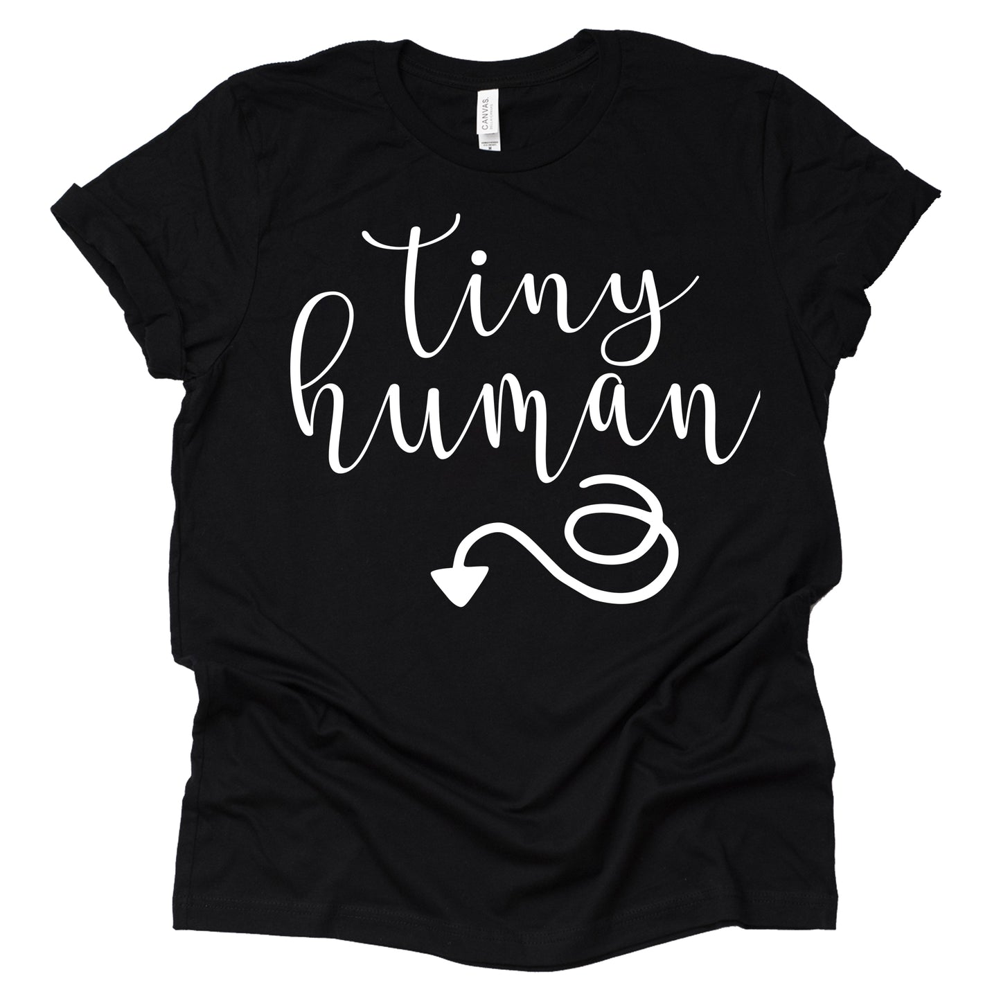 Tiny Human Maternity Shirt - Cute Pregnancy Announcement Tee