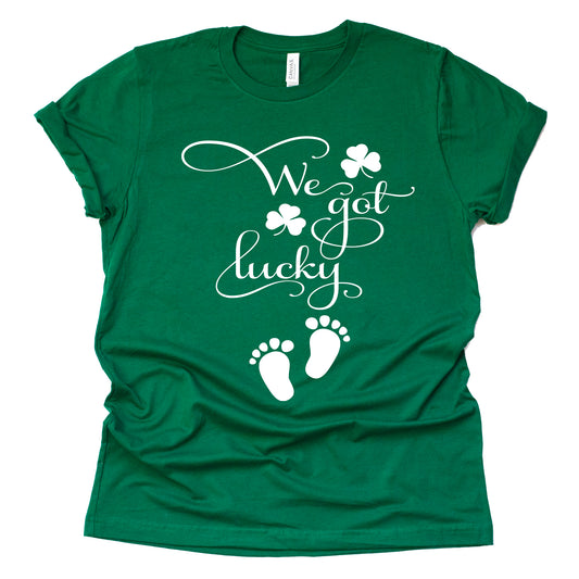 We Got Lucky Shirt - Pregnancy Announcement Tee